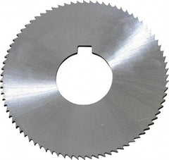 Controx - 3" Diam x 0.0938" Blade Thickness x 1" Arbor Hole Diam, 80 Tooth Slitting and Slotting Saw - Arbor Connection, Right Hand, Uncoated, Cobalt, Concave Ground, Contains Keyway - Exact Industrial Supply