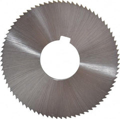 Controx - 3" Diam x 1/8" Blade Thickness x 1" Arbor Hole Diam, 80 Tooth Slitting and Slotting Saw - Arbor Connection, Right Hand, Uncoated, Cobalt, Concave Ground, Contains Keyway - Exact Industrial Supply
