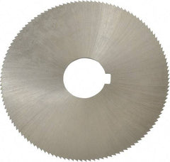 Controx - 4" Diam x 1/16" Blade Thickness x 1" Arbor Hole Diam, 128 Tooth Slitting and Slotting Saw - Arbor Connection, Right Hand, Uncoated, Cobalt, Concave Ground, Contains Keyway - Exact Industrial Supply