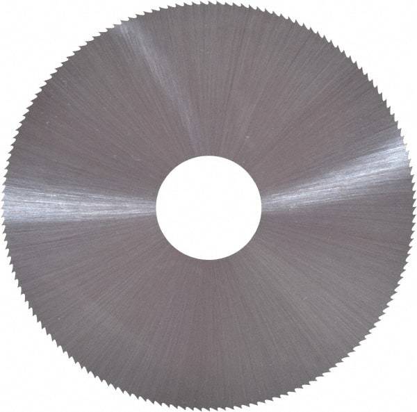 Controx - 4" Diam x 0.0938" Blade Thickness x 1" Arbor Hole Diam, 80 Tooth Slitting and Slotting Saw - Arbor Connection, Right Hand, Uncoated, Cobalt, Concave Ground, Contains Keyway - Exact Industrial Supply