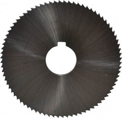 Controx - 4" Diam x 1/8" Blade Thickness x 1" Arbor Hole Diam, 80 Tooth Slitting and Slotting Saw - Arbor Connection, Right Hand, Uncoated, Cobalt, Concave Ground, Contains Keyway - Exact Industrial Supply