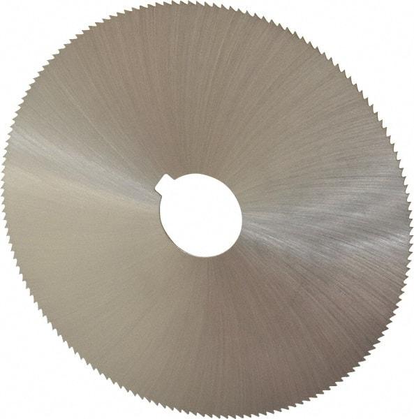 Controx - 5" Diam x 0.04" Blade Thickness x 1" Arbor Hole Diam, 160 Tooth Slitting and Slotting Saw - Arbor Connection, Right Hand, Uncoated, Cobalt, Concave Ground, Contains Keyway - Exact Industrial Supply