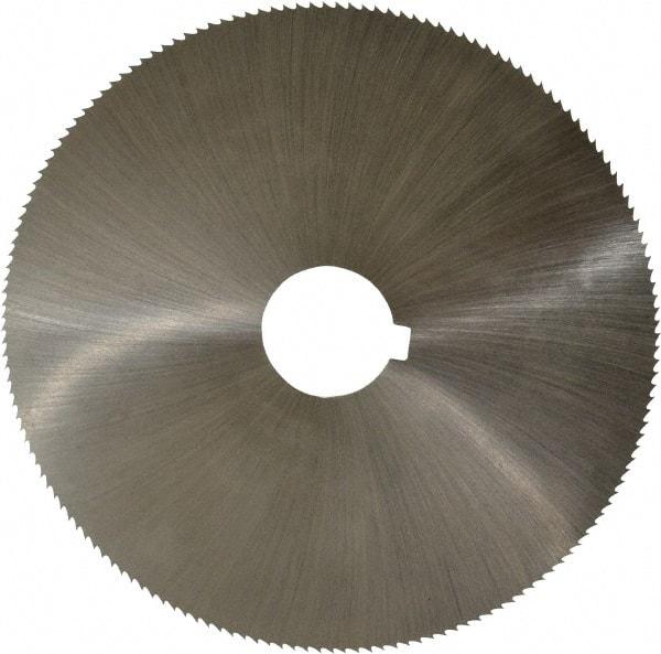 Controx - 5" Diam x 0.0469" Blade Thickness x 1" Arbor Hole Diam, 160 Tooth Slitting and Slotting Saw - Arbor Connection, Right Hand, Uncoated, Cobalt, Concave Ground, Contains Keyway - Exact Industrial Supply