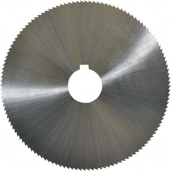 Controx - 5" Diam x 1/16" Blade Thickness x 1" Arbor Hole Diam, 128 Tooth Slitting and Slotting Saw - Arbor Connection, Right Hand, Uncoated, Cobalt, Concave Ground, Contains Keyway - Exact Industrial Supply