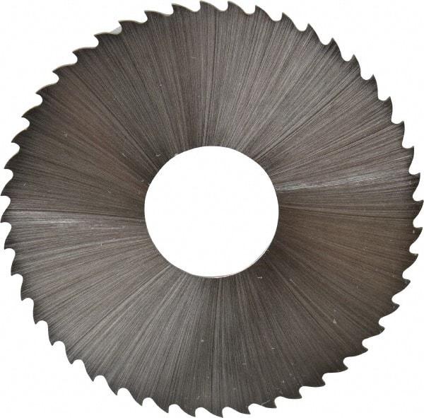 Controx - 2" Diam x 0.04" Blade Thickness x 5/8" Arbor Hole Diam, 48 Tooth Slitting and Slotting Saw - Arbor Connection, Right Hand, Uncoated, Cobalt, 15° Rake, Concave Ground, Contains Keyway - Exact Industrial Supply