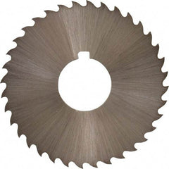 Controx - 2" Diam x 1/16" Blade Thickness x 5/8" Arbor Hole Diam, 36 Tooth Slitting and Slotting Saw - Arbor Connection, Right Hand, Uncoated, Cobalt, 15° Rake, Concave Ground, Contains Keyway - Exact Industrial Supply