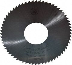 Controx - 3" Diam x 0.02" Blade Thickness x 1" Arbor Hole Diam, 64 Tooth Slitting and Slotting Saw - Arbor Connection, Right Hand, Uncoated, High Speed Steel, 15° Rake, Concave Ground - Exact Industrial Supply