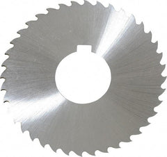 Controx - 3" Diam x 1/16" Blade Thickness x 1" Arbor Hole Diam, 40 Tooth Slitting and Slotting Saw - Arbor Connection, Right Hand, Uncoated, Cobalt, 15° Rake, Concave Ground, Contains Keyway - Exact Industrial Supply