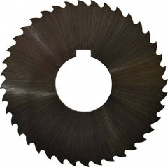 Controx - 3" Diam x 0.0781" Blade Thickness x 1" Arbor Hole Diam, 40 Tooth Slitting and Slotting Saw - Arbor Connection, Right Hand, Uncoated, Cobalt, 15° Rake, Concave Ground, Contains Keyway - Exact Industrial Supply