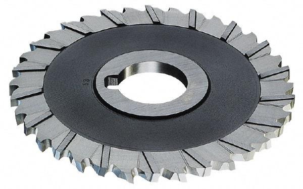 Controx - 5" Blade Diam x 3/16" Blade Thickness, 1" Hole, 40 Teeth, Cobalt Side Chip Saw - Staggered Tooth, Arbor Connection, Right Hand Cut, Uncoated, with Keyway - Exact Industrial Supply