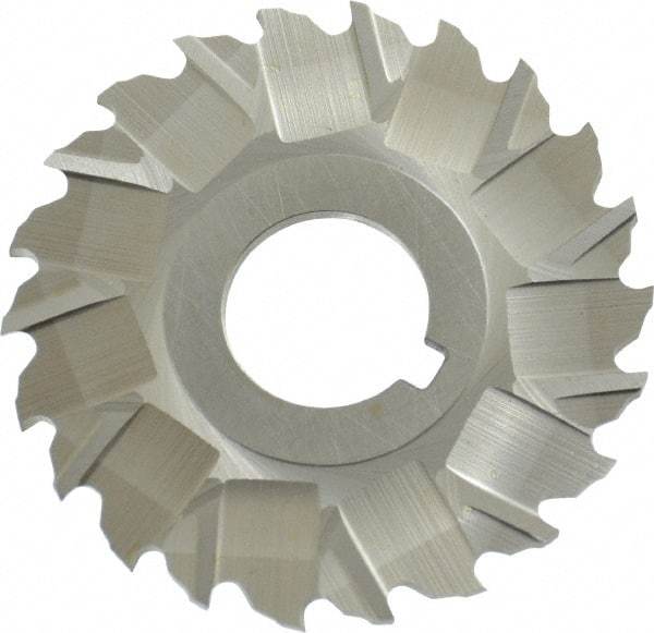 Controx - 2" Blade Diam x x 0.0781" Blade Thickness, 5/8" Hole, 22 Teeth, Cobalt Side Chip Saw - Staggered Tooth, Arbor Connection, Right Hand Cut, Uncoated, with Keyway - Exact Industrial Supply
