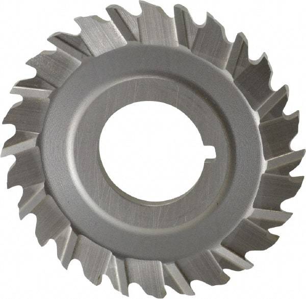 Controx - 2-1/2" Blade Diam x 1/8" Blade Thickness, 7/8" Hole, 28 Teeth, Cobalt Side Chip Saw - Staggered Tooth, Arbor Connection, Right Hand Cut, Uncoated, with Keyway - Exact Industrial Supply
