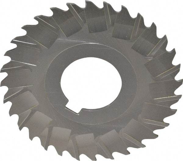Controx - 3" Blade Diam x 1/16" Blade Thickness, 1" Hole, 32 Teeth, Cobalt Side Chip Saw - Staggered Tooth, Arbor Connection, Right Hand Cut, Uncoated, with Keyway - Exact Industrial Supply