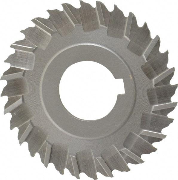 Controx - 3" Blade Diam x x 0.0938" Blade Thickness, 1" Hole, 32 Teeth, Cobalt Side Chip Saw - Staggered Tooth, Arbor Connection, Right Hand Cut, Uncoated, with Keyway - Exact Industrial Supply