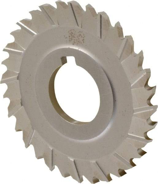 Controx - 3" Blade Diam x x 0.1563" Blade Thickness, 1" Hole, 32 Teeth, Cobalt Side Chip Saw - Staggered Tooth, Arbor Connection, Right Hand Cut, Uncoated, with Keyway - Exact Industrial Supply