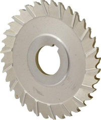 Controx - 4" Blade Diam x x 0.1563" Blade Thickness, 1" Hole, 36 Teeth, Cobalt Side Chip Saw - Staggered Tooth, Arbor Connection, Right Hand Cut, Uncoated, with Keyway - Exact Industrial Supply