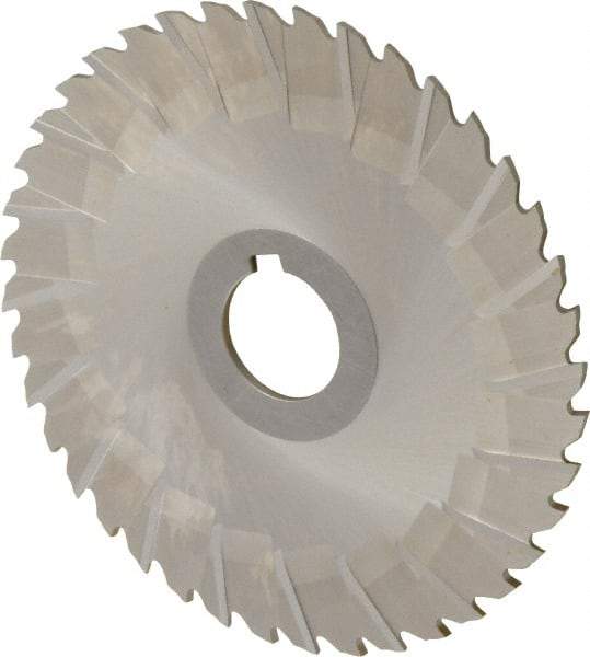 Controx - 5" Blade Diam x x 0.0938" Blade Thickness, 1" Hole, 40 Teeth, Cobalt Side Chip Saw - Staggered Tooth, Arbor Connection, Right Hand Cut, Uncoated, with Keyway - Exact Industrial Supply