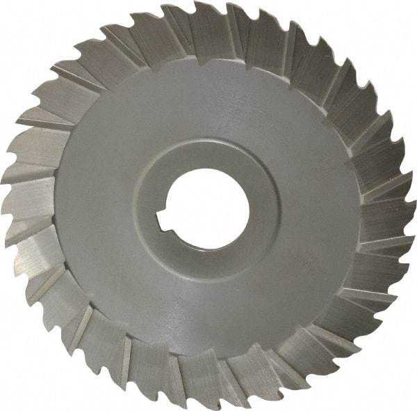 Controx - 5" Blade Diam x 1/8" Blade Thickness, 1" Hole, 40 Teeth, Cobalt Side Chip Saw - Staggered Tooth, Arbor Connection, Right Hand Cut, Uncoated, with Keyway - Exact Industrial Supply