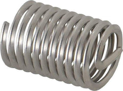 Heli-Coil - 1/2-13 UNC, 1" OAL, Free Running Helical Insert - 14-1/8 Free Coils, Tanged, Stainless Steel, 2D Insert Length - Exact Industrial Supply