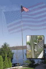 Vestil - Flag Poles & Kits Type: Flag Pole Mounting: Portable - Exact Industrial Supply