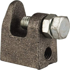 Cooper B-Line - 3/4" Max Flange Thickness, 1/2" Rod Top Beam Clamp - 700 Lb Capacity, Malleable Iron - Exact Industrial Supply