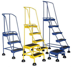 Vestil - 19-1/4" 2 Step Ladder - 300 Lb Capacity, 19-1/4" Platform Height, 19-1/4" Base Width x 25" Base Depth, Rubber Matted - Exact Industrial Supply