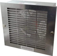 Cooper B-Line - 550 CFM, 1,600 RPM, Enclosure Cooling Fan Package - 13 Inch Wide x 4-9/16 Inch Deep x 11-5/8 Inch High, 60 W, 115 VAC, Stainless Steel Grill, Steel Enclosure - Exact Industrial Supply