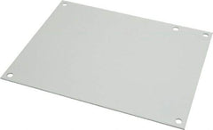 Cooper B-Line - 6-1/4" OAW x 8-1/4" OAH Powder Coat Finish Electrical Enclosure Nonperforated Panel - 10" x 8" Box, 14 Gauge Steel, Use with 1084-1/1086 RHC/1086-1 - Exact Industrial Supply
