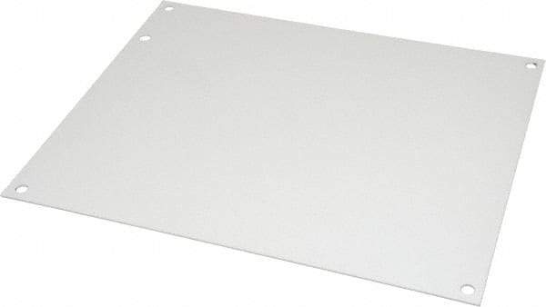 Cooper B-Line - 8-1/4" OAW x 10-1/4" OAH Powder Coat Finish Electrical Enclosure Nonperforated Panel - 12" x 10" Box, 14 Gauge Steel, Use with 12104-1/12106 RHC/12106-1 - Exact Industrial Supply