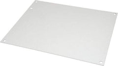 Cooper B-Line - 8-1/4" OAW x 10-1/4" OAH Powder Coat Finish Electrical Enclosure Nonperforated Panel - 12" x 10" Box, 14 Gauge Steel, Use with 12104-1/12106 RHC/12106-1 - Exact Industrial Supply