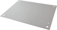 Cooper B-Line - 13" OAW x 17" OAH Powder Coat Finish Electrical Enclosure Nonperforated Panel - 20" x 16" Box, 12 Gauge Steel, Use with 20166RHC - Exact Industrial Supply
