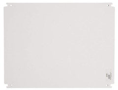 Cooper B-Line - 18" OAW x 18" OAH Powder Coat Finish Electrical Enclosure Nonperforated Panel - 20" x 20" Box, 12 Gauge Steel, Use with 202010-SD/202010-SDW/202012-SD/202012-SDW/20206-FM/20206-SD/20206-SDW/20208-SD/20208-SDW - Exact Industrial Supply