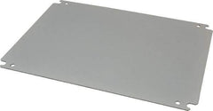 Cooper B-Line - 10" OAW x 14" OAH Powder Coat Finish Electrical Enclosure Nonperforated Panel - 16" x 12" Box, 14 Gauge Steel, Use with 161210-SD/161210-SDW/16126-FM/16126-SD/16128-SD/16128-SDW - Exact Industrial Supply