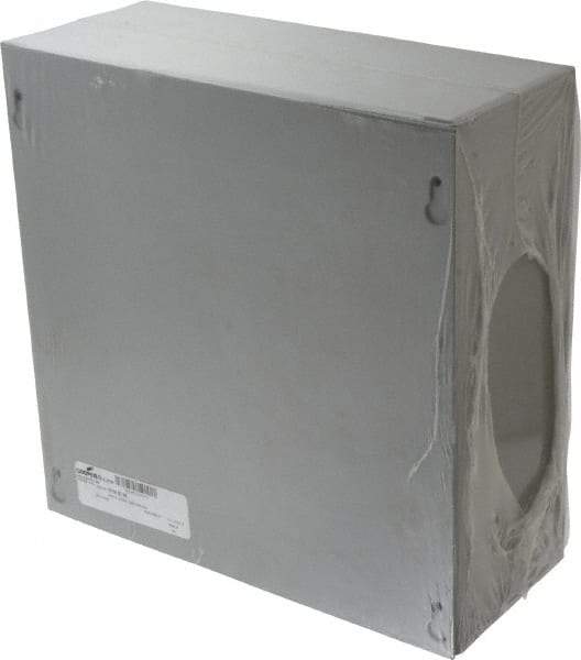 Cooper B-Line - Steel Junction Box Enclosure Screw Flat Cover - NEMA 1, 10" Wide x 10" High x 4" Deep - Exact Industrial Supply