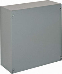 Cooper B-Line - Steel Junction Box Enclosure Screw Flat Cover - NEMA 1, 15" Wide x 15" High x 6" Deep - Exact Industrial Supply