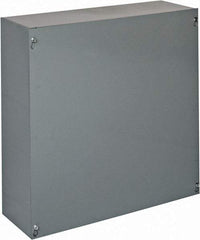 Cooper B-Line - Steel Junction Box Enclosure Screw Flat Cover - NEMA 1, 18" Wide x 18" High x 6" Deep - Exact Industrial Supply