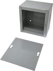 Cooper B-Line - Steel Junction Box Enclosure Screw Flat Cover - NEMA 1, 6" Wide x 6" High x 4" Deep - Exact Industrial Supply