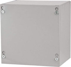 Cooper B-Line - Steel Junction Box Enclosure Screw Flat Cover - NEMA 1, 8" Wide x 8" High x 6" Deep - Exact Industrial Supply