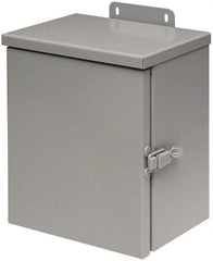 Cooper B-Line - Steel Junction Box Enclosure Hinge Flat Cover - NEMA 3R, 12" Wide x 16" High x 6" Deep, Rainproof - Exact Industrial Supply