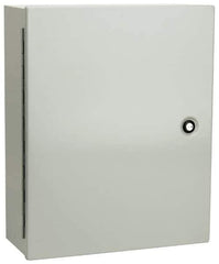 Cooper B-Line - Steel Standard Enclosure Hinge Flat Cover - NEMA 1, 16" Wide x 20" High x 6-5/8" Deep - Exact Industrial Supply
