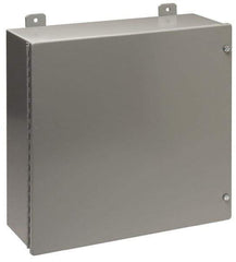 Cooper B-Line - Steel Standard Enclosure Hinge Flat Cover - NEMA 12, 13, 20" Wide x 24" High x 7" Deep, Dirt-tight & Dust-tight - Exact Industrial Supply