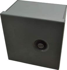 Cooper B-Line - Steel Standard Enclosure Hinge Flat Cover - NEMA 1, 6" Wide x 6" High x 4" Deep - Exact Industrial Supply