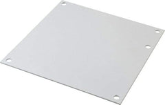 Cooper B-Line - 6-1/4" OAW x 6-1/4" OAH Powder Coat Finish Electrical Enclosure Nonperforated Panel - 8" x 8" Box, 14 Gauge Steel, Use with 884 RHC/884-1/886 RHC/886-1 - Exact Industrial Supply