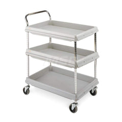 Metro - Carts; Type: Utility ; Load Capacity (Lb.): 400.000 ; Number of Shelves: 3 ; Width (Inch): 27 ; Length (Inch): 39-1/2 ; Height (Inch): 33-1/4 - Exact Industrial Supply
