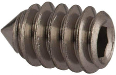 Value Collection - #4-40 UNC, 3/16" OAL, Cone Point Set Screw - Grade Austenitic A2 Stainless Steel, 0.05" Key - Exact Industrial Supply