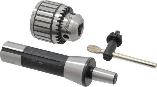 Jacobs - JT2, 0 to 3/8" Capacity, Tapered Mount Drill Chuck - Keyed, R8 Shank - Exact Industrial Supply