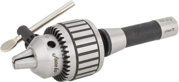 Jacobs - JT3, 0 to 1/2" Capacity, Tapered Mount Drill Chuck - Keyed, R8 Shank - Exact Industrial Supply
