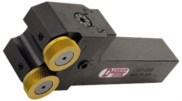 Dorian Tool - Neutral Cut, Diamond & Straight, 3/4" Wide 3/4" High x 3-1/2" Long Square Shank, Up-To-Shoulder Bump Knurlers - 2 Knurls Required (Included), 1" Diam x 1/4" Wide Face, Modular, Series SW - Exact Industrial Supply