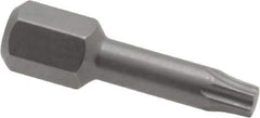 Wera - 1/4" Drive T15 Torx Screwdriver Bit - 1" OAL, Insert Bit - Exact Industrial Supply