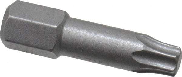 Wera - 1/4" Drive T25 Torx Screwdriver Bit - 1" OAL, Insert Bit - Exact Industrial Supply